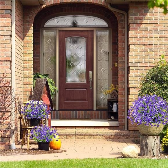 20 Bundles Artificial Flowers for Outdoors Fake Calla Lily Flowers, Purple - Picture 3 of 7